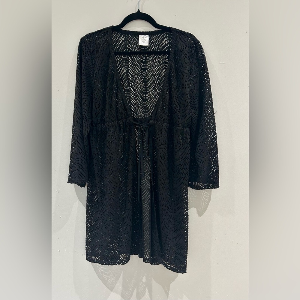 Alexa & Stella- Black Swim Coverup